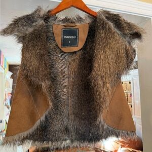 Brown Faux Fur Vest